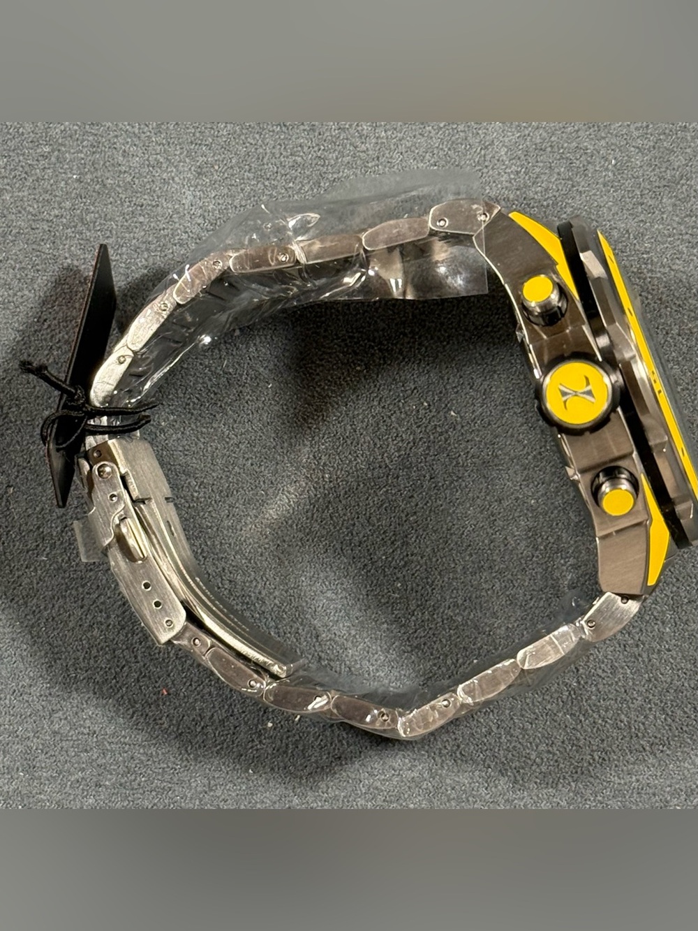 Nubeo Swell Limited 115/500 Men's Yellow and Silver Tactical Chronograph Watch - Picture 4 of 7